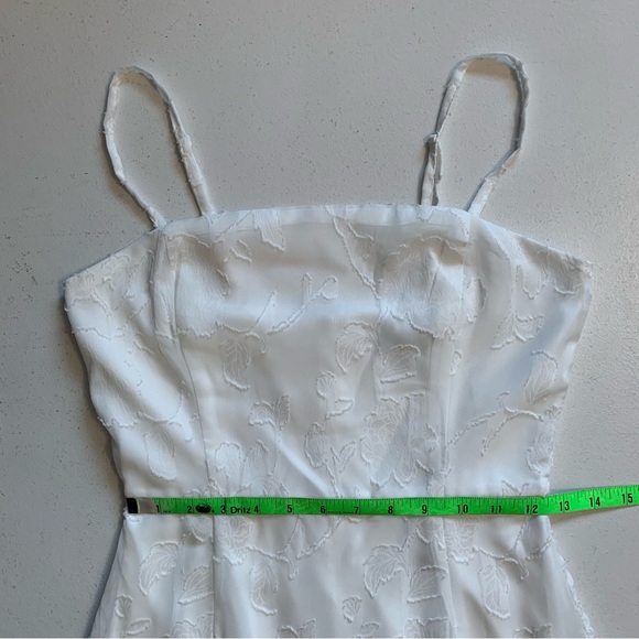 Lulus XS Days With You White Floral Burnout Ruffled Mini Dress NWT FLAWS - Picture 14 of 17